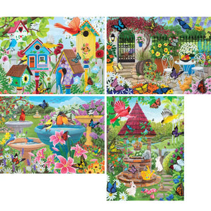 Vibrant Gardens 4-in-1 Multi-Pack Jigsaw Puzzles