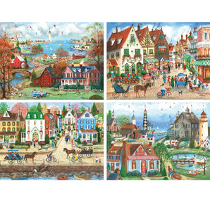 Set of 4: Mary Ann Vessey Jigsaw Puzzles