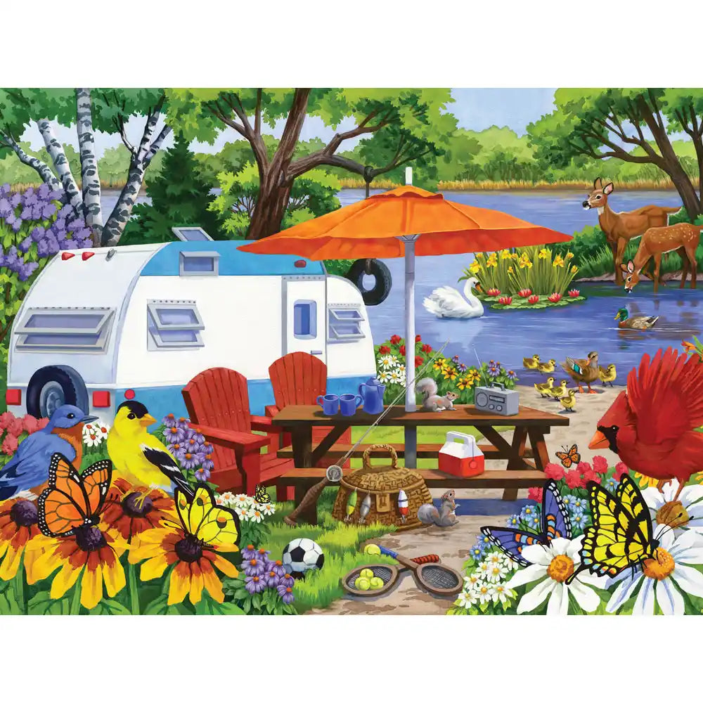1000-Teile-Puzzle – Retro-Landschaft Mit Wildblumen & Hummeln, 50 X 70 Cm, Aus Recyceltem Karton, Für Erwachsene – Entspannende Herausforderung 1000-Teile-Puzzle – Retro-Landschaft Mit Wildblumen & Hummeln, 50 X 70 Cm, Aus Recyceltem Karton, Für Erwachsene – Entspannende Herausforderung