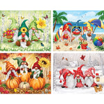 Playful Gnomes 4-in-1 Multi-Pack Puzzle Sets