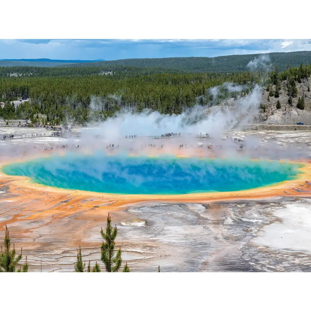 1000 Piece Wooden Jigsaw Puzzle - Yellowstone National Park Chalk Terraces Scenic Landscape