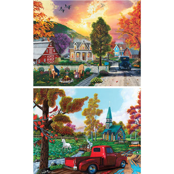 Set of 2 : Joshua Ben King  1000 Large Piece Jigsaw Puzzles