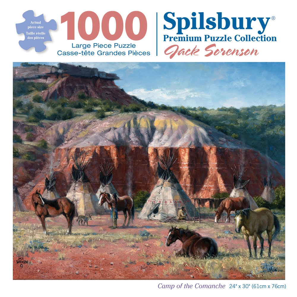 Camp Of The Comanche Jigsaw Puzzle | Bits and Pieces Camp Of The Comanche Jigsaw Puzzle | Bits and Pieces