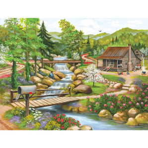 Cabin Spring Season 1000 Piece Jigsaw Puzzle