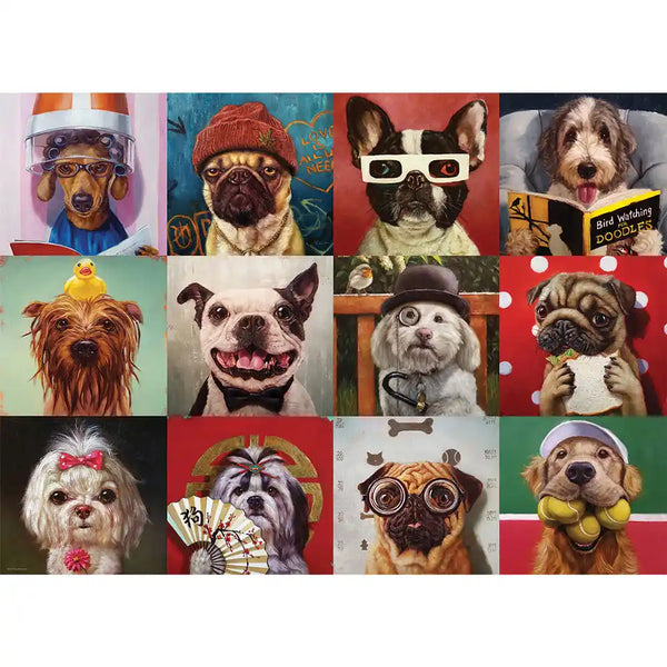 Funny Dogs 1000 Piece Jigsaw Puzzle Bits and Pieces