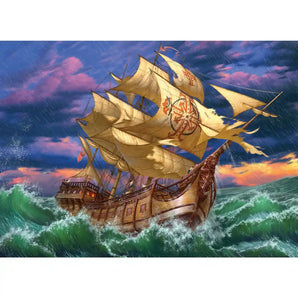 Ship In Storm Jigsaw Puzzle