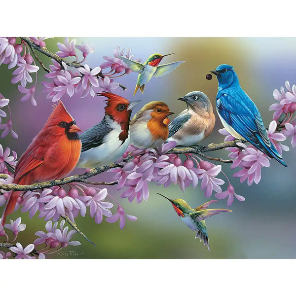 Birds On A Flowering Branch Jigsaw Puzzle | Bits and Pieces
