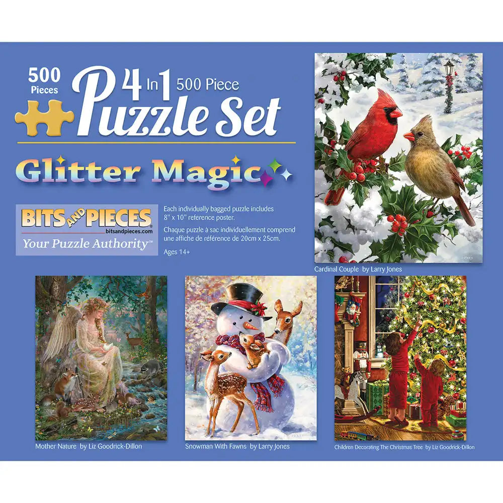 Glitter 4 in 1 Multi Pack Jigsaw Puzzle Set Bits And Pieces glitter-4-in-1-multi-pack-jigsaw-puzzle-set-bits-and-pieces
