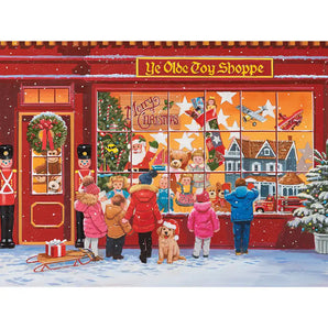 Wishful Window Shopping Christmas Jigsaw Puzzle