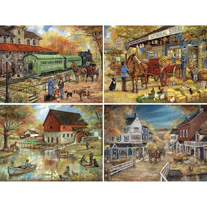 Country Nostalgia 4-in-1 Multi-Pack Puzzle Set