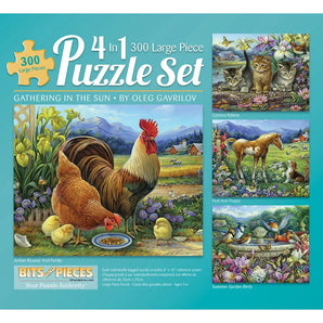 Gathering In the Sun 4-in-1 Multi-Pack Puzzle Set