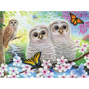Spring Owlets Jigsaw Puzzle