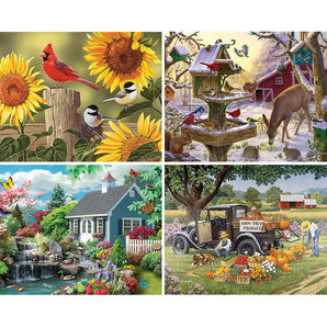 Set of 4: Adult Jigsaw Puzzles