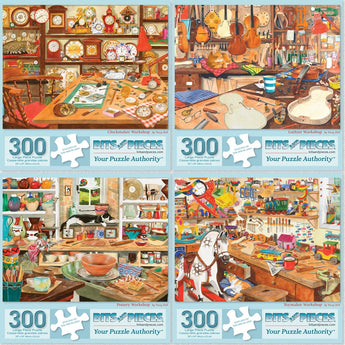 Set of 4: Tracy Hall Jigsaw Puzzles | Bits and Pieces Set of 4: Tracy Hall Jigsaw Puzzles | Bits and Pieces