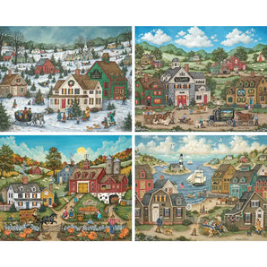 Seasons In The Country 4-in-1 MultiPack Puzzle Set