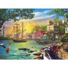 City Embankment At Sunset Jigsaw Puzzle | Bits and Pieces