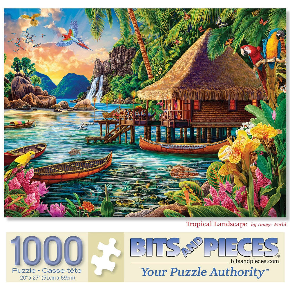 Tropical Landscape Jigsaw Puzzle | Bits and Pieces Tropical Landscape Jigsaw Puzzle | Bits and Pieces