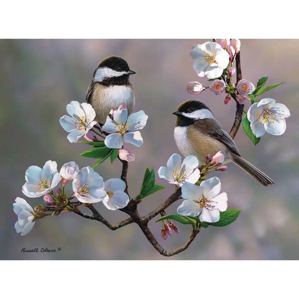 Cherry Blossom Chickadees Jigsaw Puzzle | Bits and Pieces