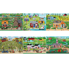 Set of 6: Joseph Holodook Jigsaw Puzzles | Bits and Pieces