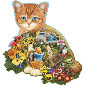 Ginger Kitten Shaped Jigsaw Puzzle