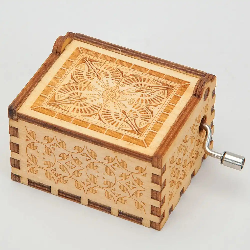 Engraved Wooden Music Box-Over the Rainbow | Bits and Pieces Engraved Wooden Music Box-Over the Rainbow | Bits and Pieces
