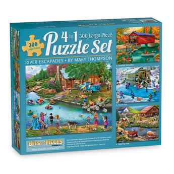 River Escapades: 4-in-1 Multipack Puzzle Set | Bits and Pieces