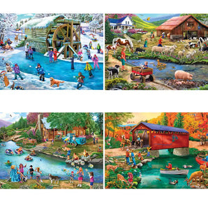 River Escapades 4-in-1 Multi-Pack Puzzle Set
