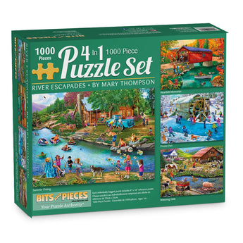 River Escapades: 4-in-1 Multipack Puzzle Set | Bits and Pieces