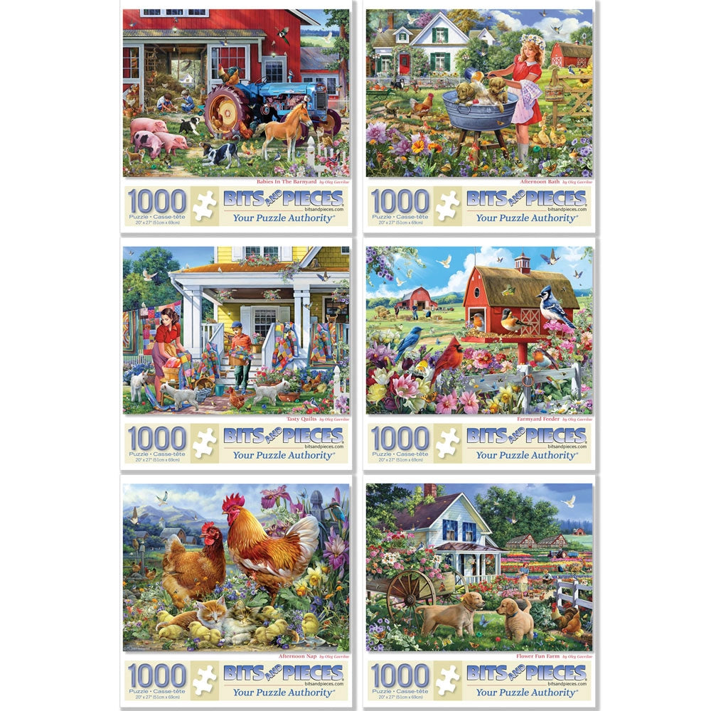 青山ページ Set of 6 Jigsaw Puzzles | Bits and Pieces