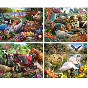 Country Fun 4-in-1 Multi-Pack Puzzle Set