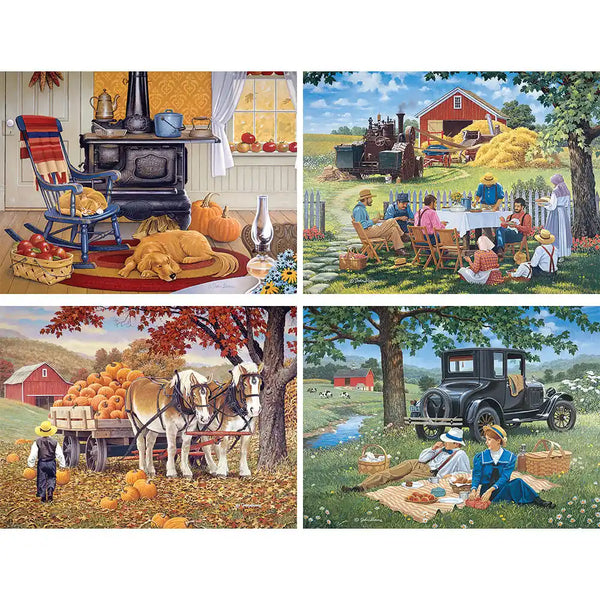 Simpler Times: 4-in-1 Multipack Jigsaw Puzzle Set | Bits and Pieces
