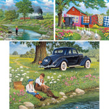 Set of 3 John Sloane 500 Piece Jigsaw Puzzles