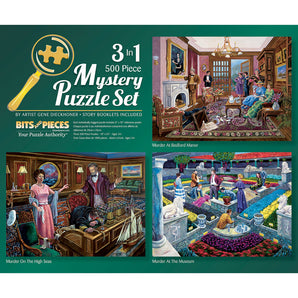 Murder Mystery 3-in-1 Multi-Pack Puzzle Set