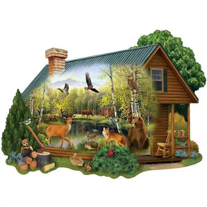 Cabin in the Wild Shaped Jigsaw Puzzle