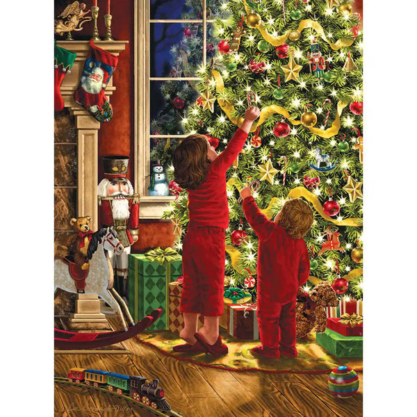 Children Decorating the Christmas Tree Jigsaw Puzzle| Bits and Pieces