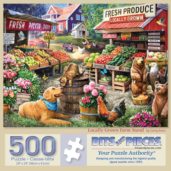 Larry Jones Locally Grown Farmstand Puzzle | Bits and Pieces Larry Jones Locally Grown Farmstand Puzzle | Bits and Pieces