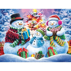 Snowman Family Jigsaw Puzzle by Larry Jones | Bits and Pieces