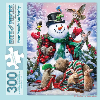 Bits And Pieces 300 Piece Christmas Train Jigsaw Puzzle - Winter Holiday Dogs & Toys Puzzle