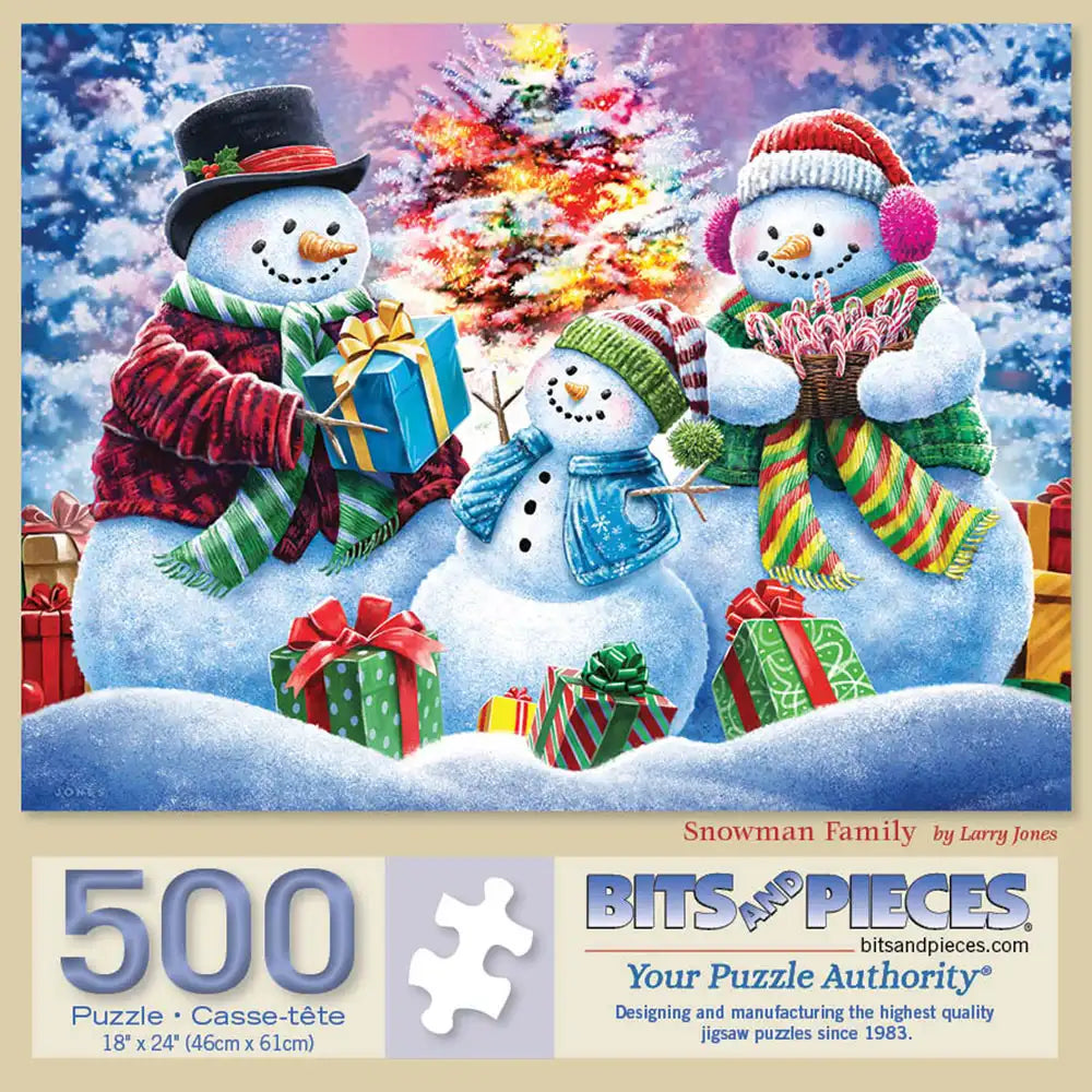 Snowman Family Jigsaw Puzzle by Larry Jones | Bits and Pieces Snowman Family Jigsaw Puzzle by Larry Jones | Bits and Pieces