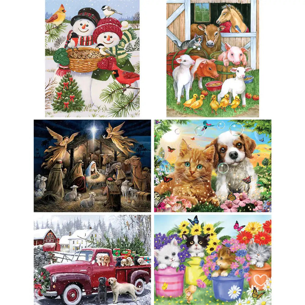 Set of 6 Holiday Catalog Puzzles Bits and Pieces