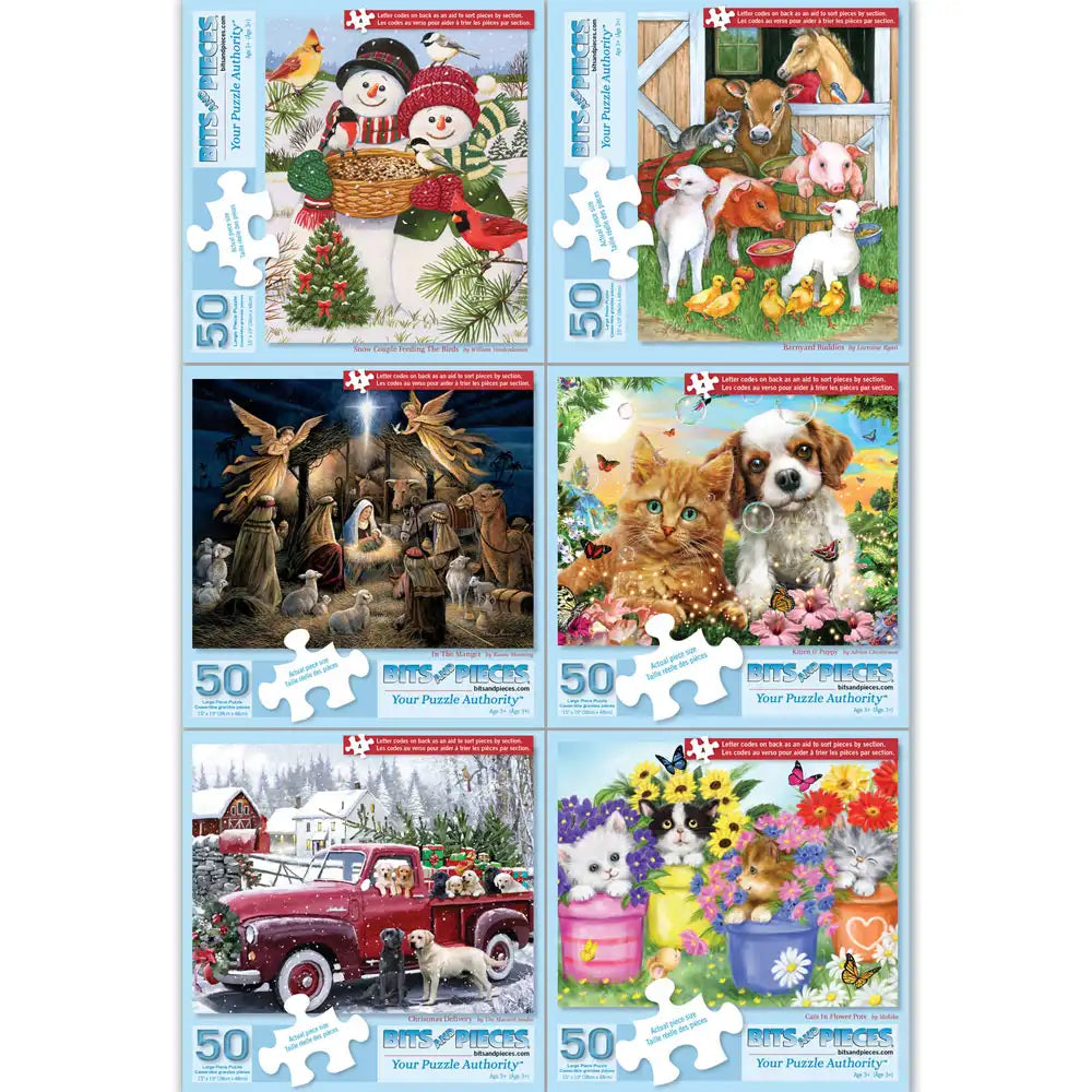 Set of 6 Holiday Catalog Puzzles Bits and Pieces
