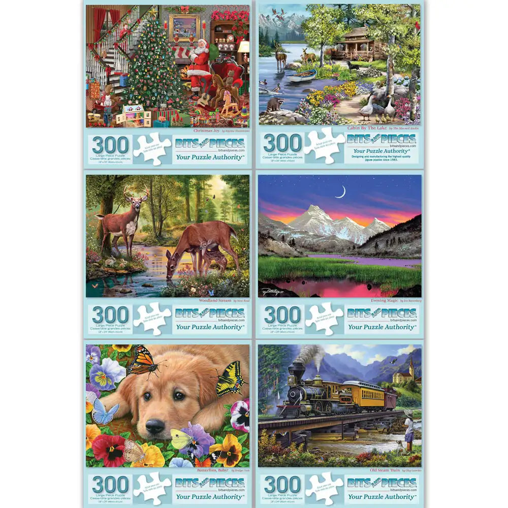 Set of 6 Best Selling Holiday Puzzles Bits and Pieces