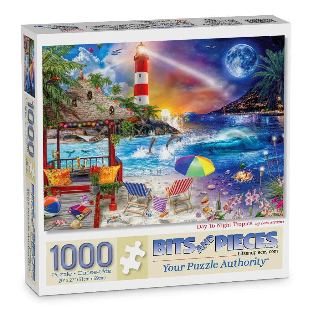 Day To Night Tropics Jigsaw Puzzle | Bits and Pieces Day To Night Tropics Jigsaw Puzzle | Bits and Pieces