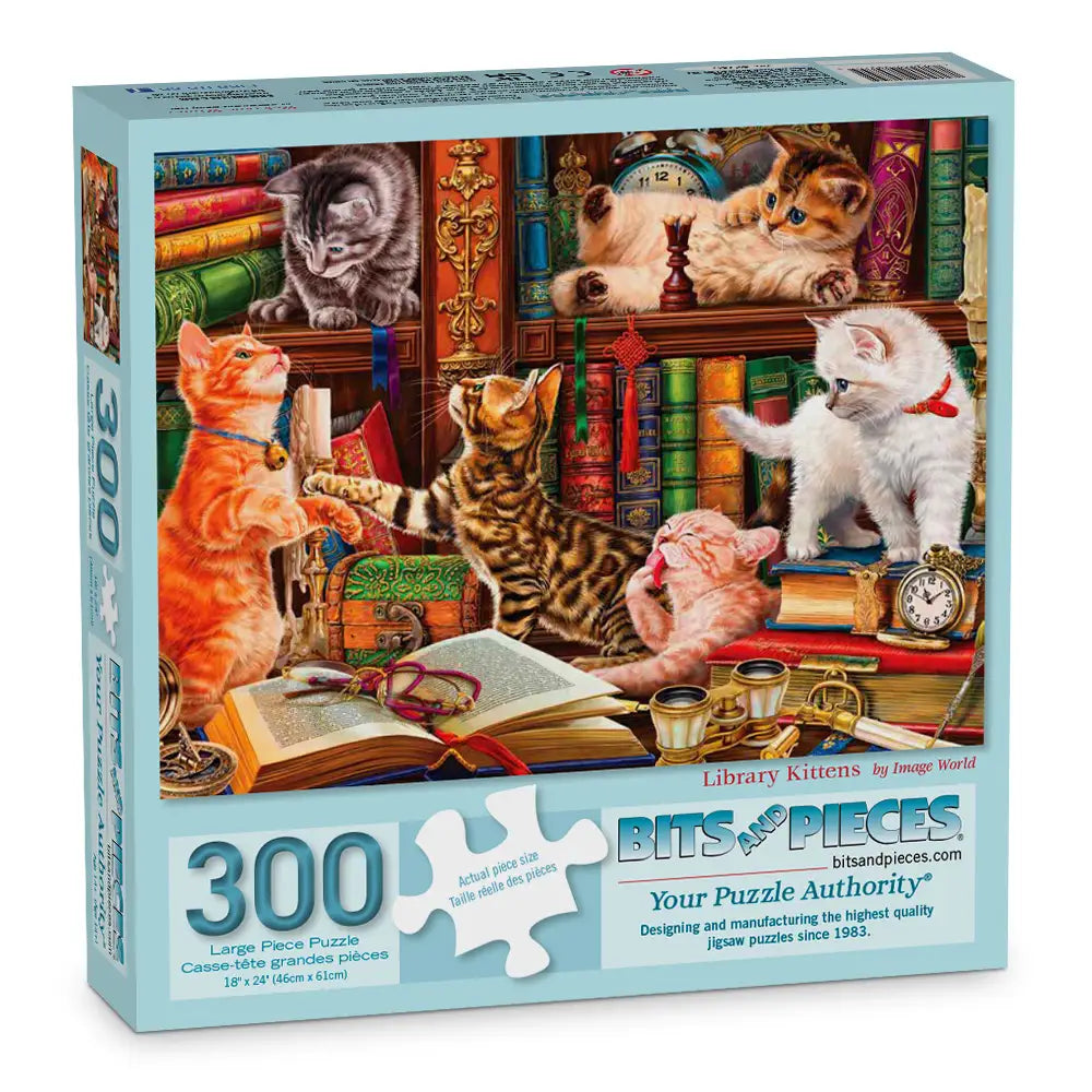 Library Kittens Jigsaw Puzzle | Bits and Pieces Library Kittens Jigsaw Puzzle | Bits and Pieces