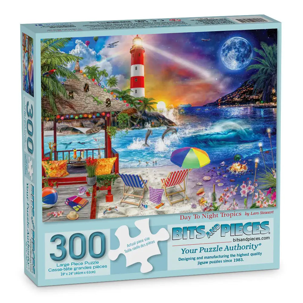 Day To Night Tropics Jigsaw Puzzle | Bits and Pieces Day To Night Tropics Jigsaw Puzzle | Bits and Pieces