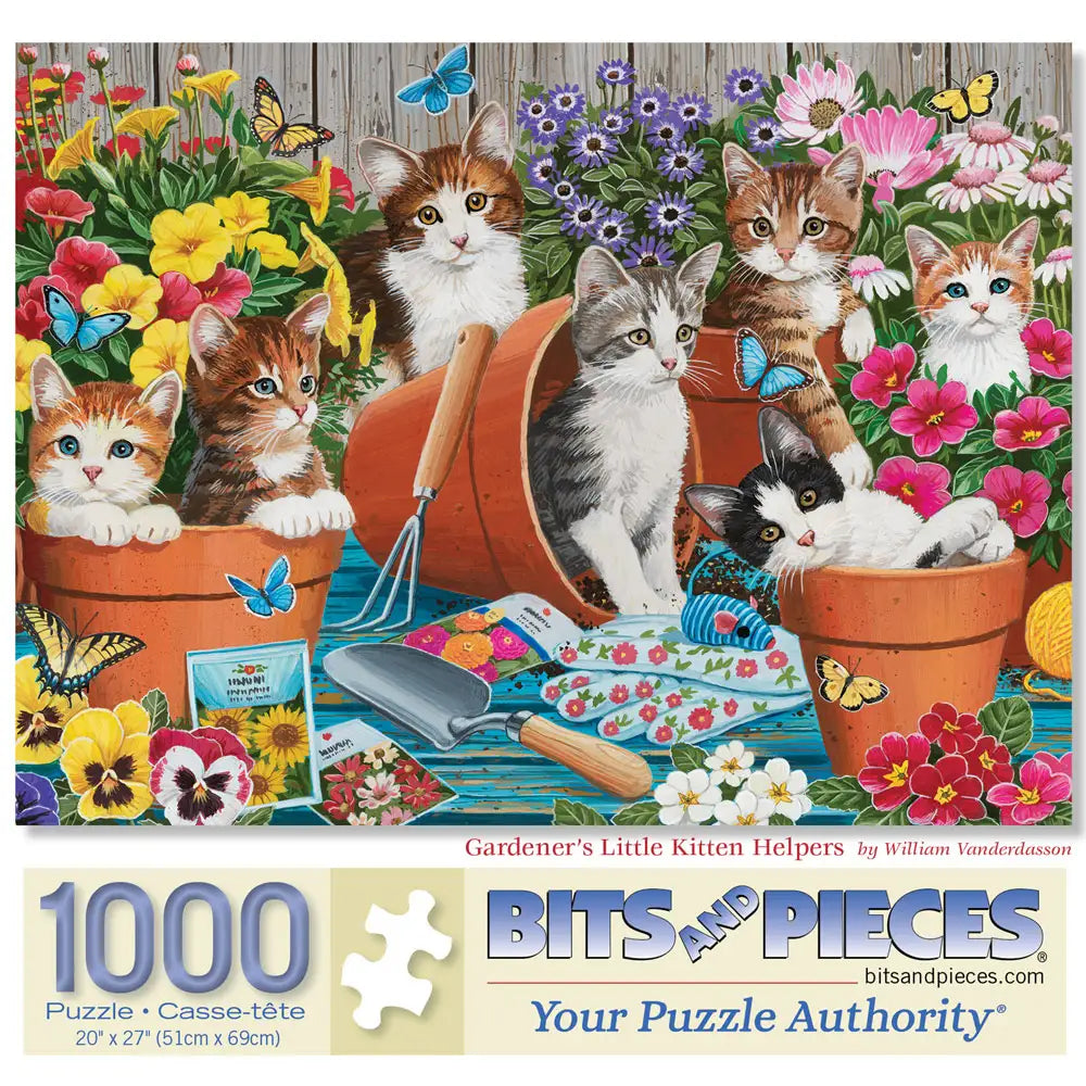 Gardener's Little Kitten Helpers Jigsaw Puzzle | Bits and Pieces Gardener's Little Kitten Helpers Jigsaw Puzzle | Bits and Pieces