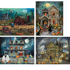 Haunted Village 4 in 1 Multipack jigsaw puzzle