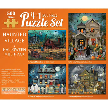 Haunted Village 4 in 1 Multipack jigsaw puzzle