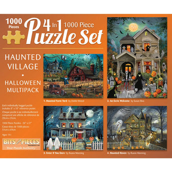 Haunted Village 4 in 1 Multipack jigsaw puzzle