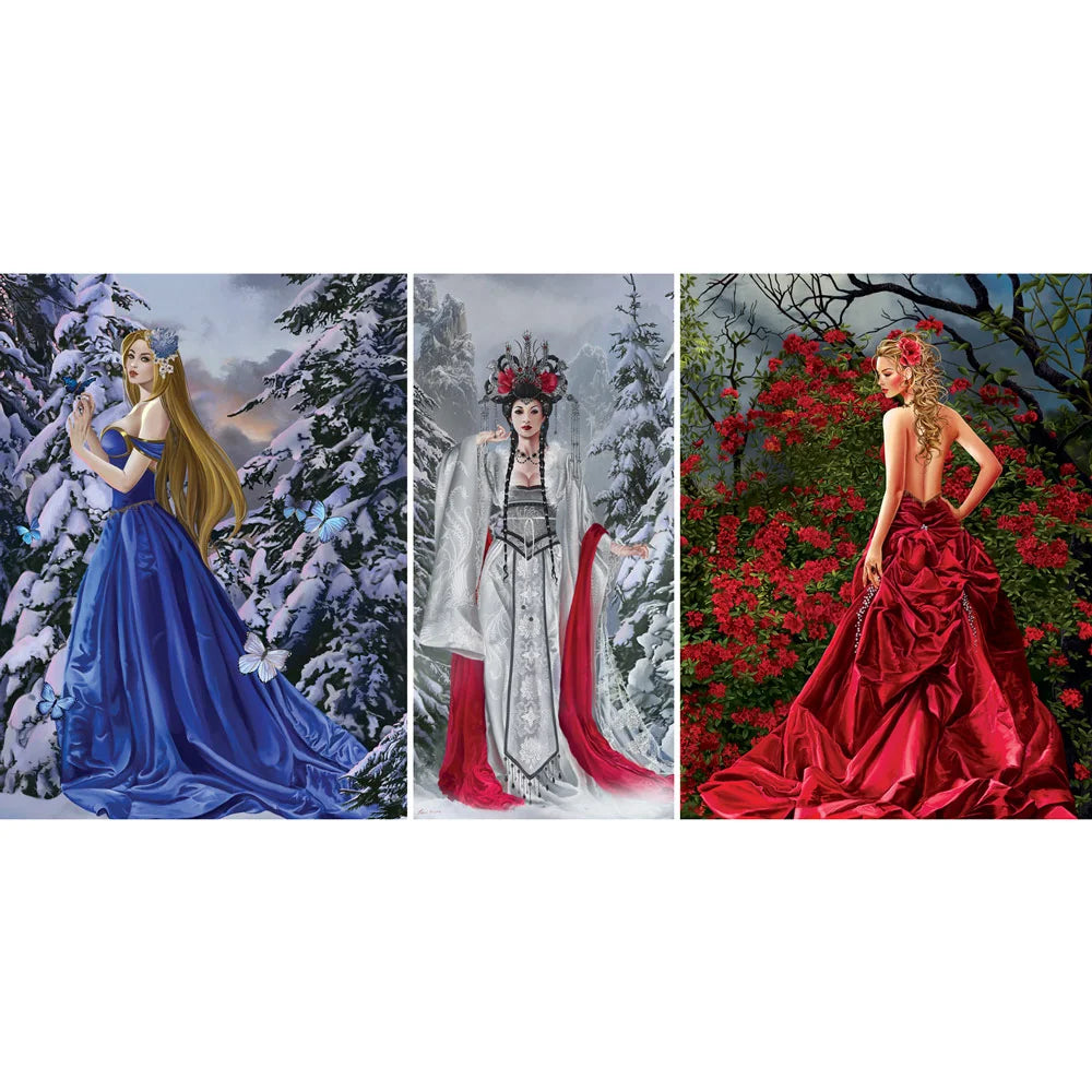 Set of 3 Enchanted Beauties Jigsaw Puzzles